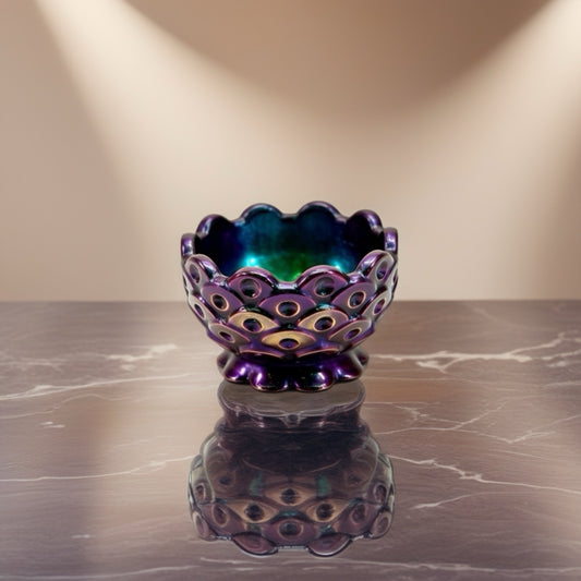 Iridescent Resin Trinket Dish – Lotus Jewelry Bowl