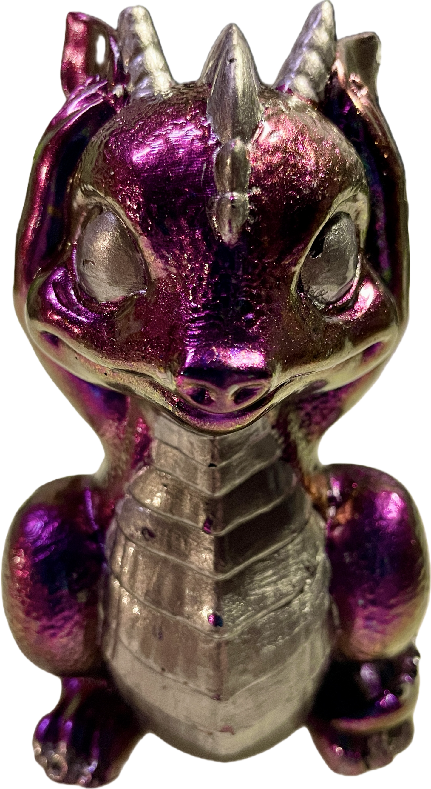 Iridescent “See No Evil, Hear No Evil, Speak No Evil” Baby Dragon Trio – Handcrafted Resin Figurines