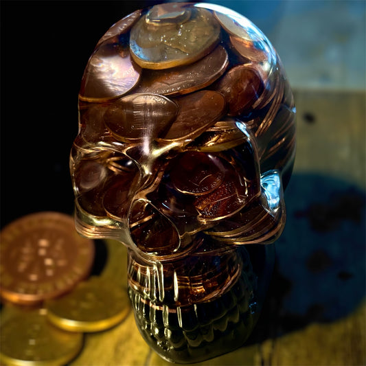 “Penny for Your Thoughts” Resin Skull