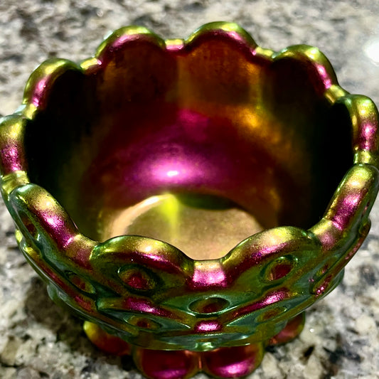 Iridescent Lotus Trinket Bowl – Handcrafted Resin Accent Dish